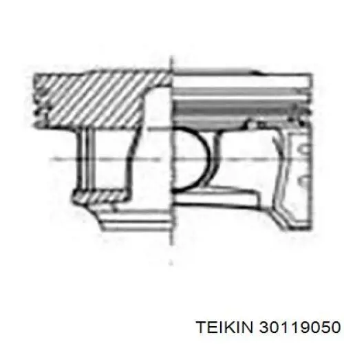 Tłok (komplet na silnik), 2. naprawa (+0,50) Opel Astra H (L35)