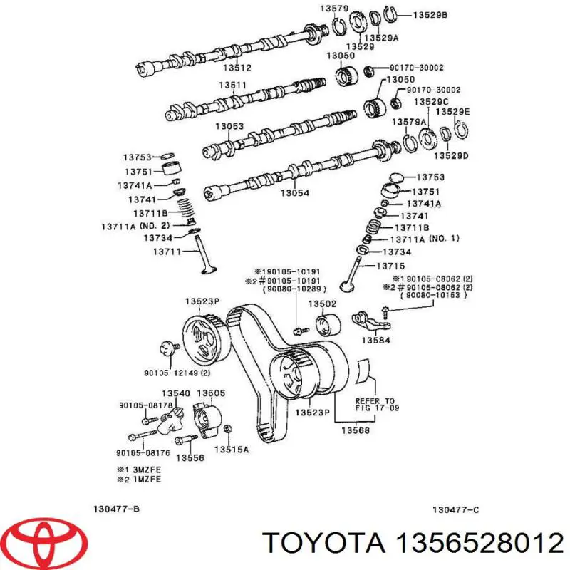 Sprężyna rolki napinacza paska rozrządu Toyota RAV4 3 (A3)