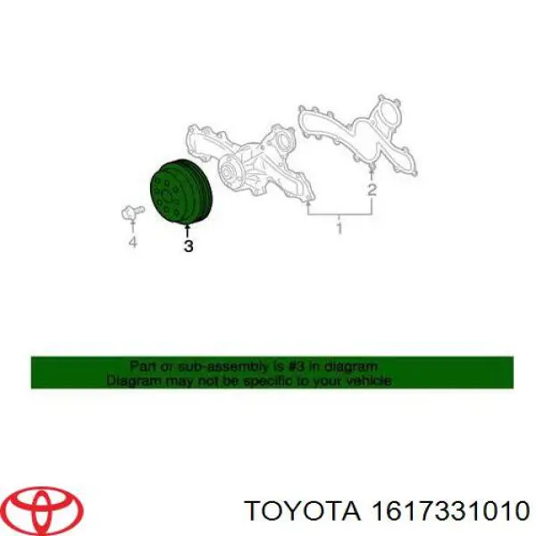 Koło pasowe pompy wodnej Toyota RAV4 3 (A3)