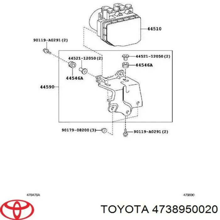 Podkładka uszczelniająca przewodu hamulcowego Toyota Yaris (P10)