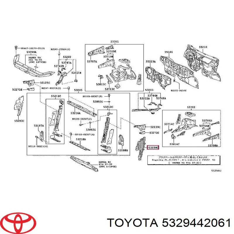 Kierownica powietrza (deflektor) chodnicy lewa Toyota RAV4 3 (A3)