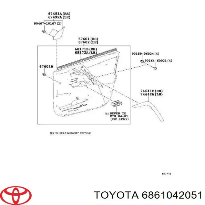 Ogranicznik drzwi przedni Toyota RAV4 4 (A4)