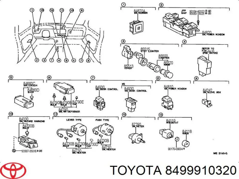 Żarówka kierunkowskazu Toyota RAV4 I Cabrio (SXA 10)