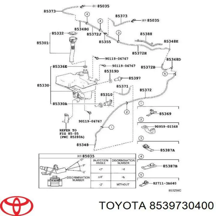 Czujnik poziomu płynu spryskiwacza szyby Toyota RAV4 4 (A4)