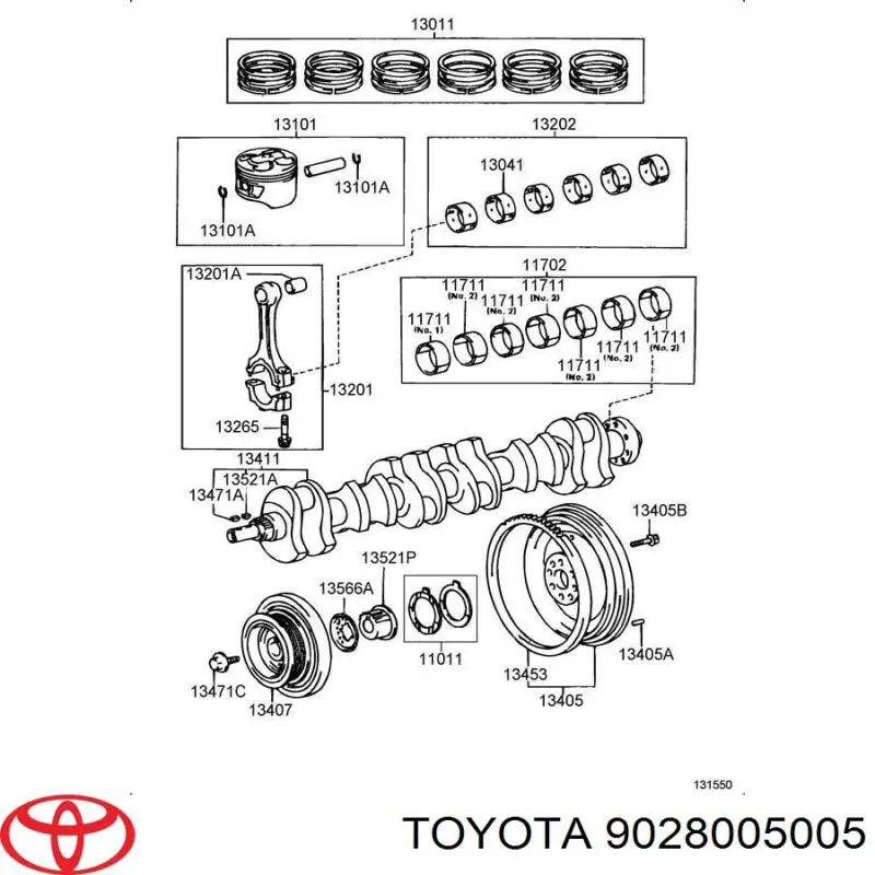 Klin wału korbowego Toyota RAV4 1 (XA)