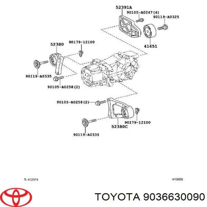 Łożysko końcówki mostu tylnego wewnętrzne Toyota RAV4 4 (A4)