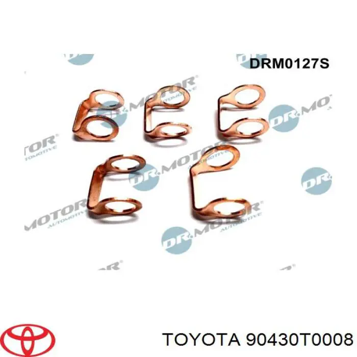 90430T0008 Toyota podkładka wtryskiwacza górna