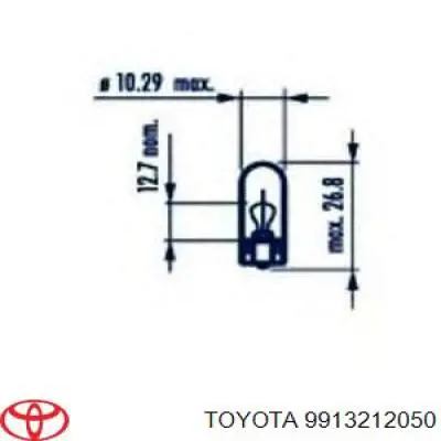 9913212050 Toyota żarówka oświetlenia wnętrza/kabiny