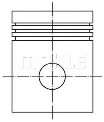 Tłok, komplet na 1 cylinder, 2. naprawa (+0,50) 0156102 Mahle Original