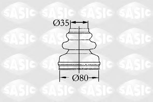 Osłona przegubu homokinetycznego półosi przedniej wewnętrzna Peugeot 206 SW (2E, K)