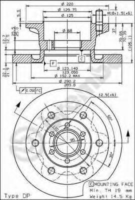 08.5959.10 Brembo tarcza hamulcowa przednia