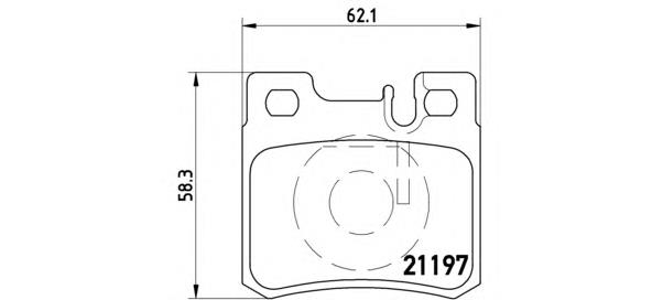 P50009 Brembo okładziny (klocki do hamulców tarczowych tylne)