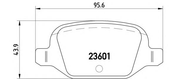 P23064 Brembo okładziny (klocki do hamulców tarczowych tylne)