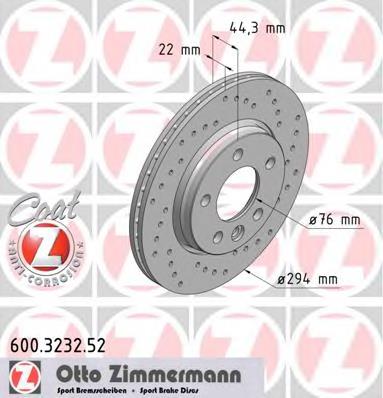 600323252 Zimmermann tarcza hamulcowa tylna