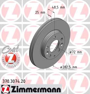 370307420 Zimmermann tarcza hamulcowa przednia