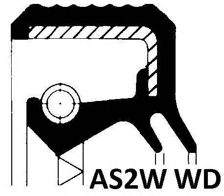 Uszczelniacz półosi mostu przedniego 101812 Hans Pries (Topran)