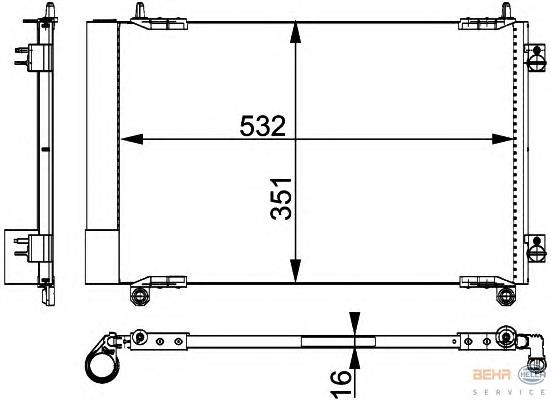 1610161380 Peugeot/Citroen chłodnica klimatyzacji