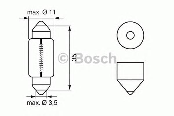 Żarówka oświetlenia wnętrza/kabiny 1987302228 Bosch