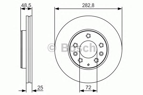 0986479S60 Bosch tarcza hamulcowa przednia