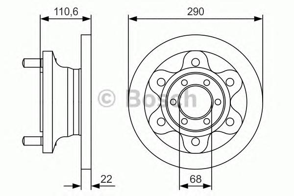 0986479S95 Bosch tarcza hamulcowa przednia