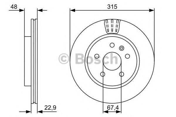 0986479514 Bosch tarcza hamulcowa tylna