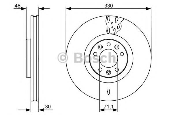 0986479529 Bosch tarcza hamulcowa przednia