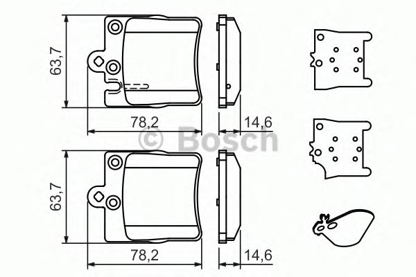 0986494022 Bosch okładziny (klocki do hamulców tarczowych tylne)