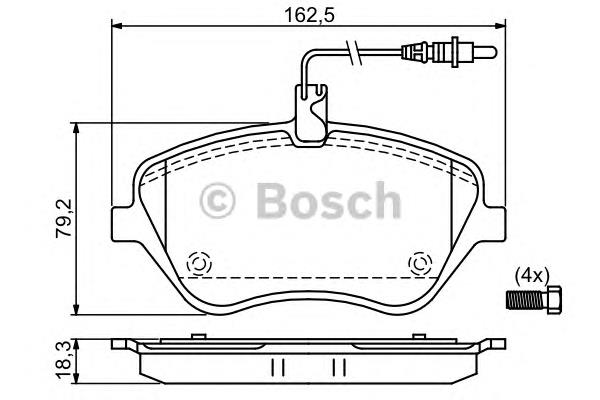 0986494098 Bosch klocki hamulcowe przednie tarczowe