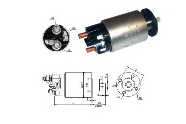 Elektromagnes rozrusznika SS5034 AS/Auto Storm