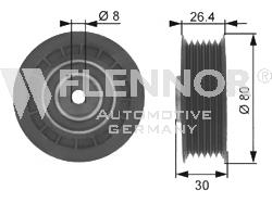Rolka prowadząca, kierunkowa paska napędowego FU24991 Flennor