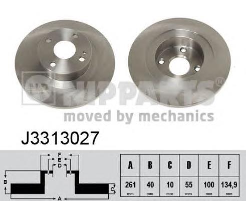 Tarcza hamulcowa tylna J3313027 Nipparts