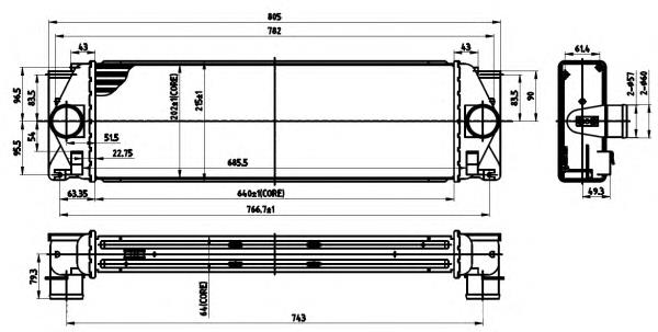 Chłodnica intercoolera do Mercedes Sprinter (906)