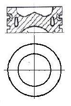 Tłok, komplet na 1 cylinder, 2. naprawa (+0,50) Iveco Daily 3 