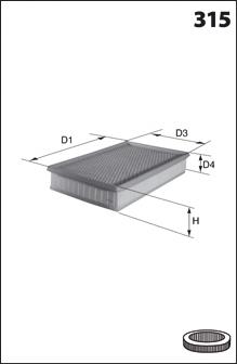 ELP9077 Mecafilter filtr powietrza