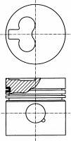 Tłok, komplet na 1 cylinder, 2. naprawa (+0,50) 8740520700 Nural