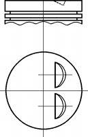 0624041 Opel tłok, komplet na 1 cylinder, 2. naprawa (+0,50)