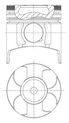 Tłok, komplet do jednego cylindru, STD Opel Corsa C (F08)