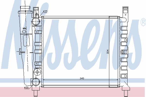 Chłodnica silnika 61929 Nissens