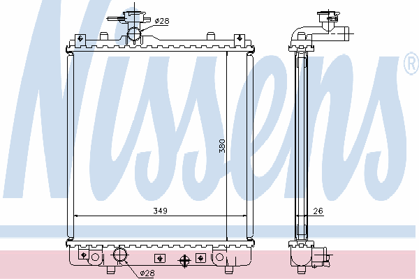 Chłodnica silnika 63014A Nissens