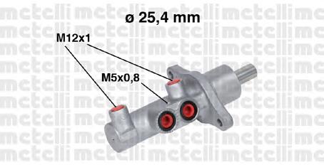 Główny cylinder hamulców 050543 Metelli