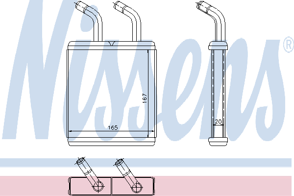 Chłodnica nagrzewnicy (ogrzewacza) 77514 Nissens