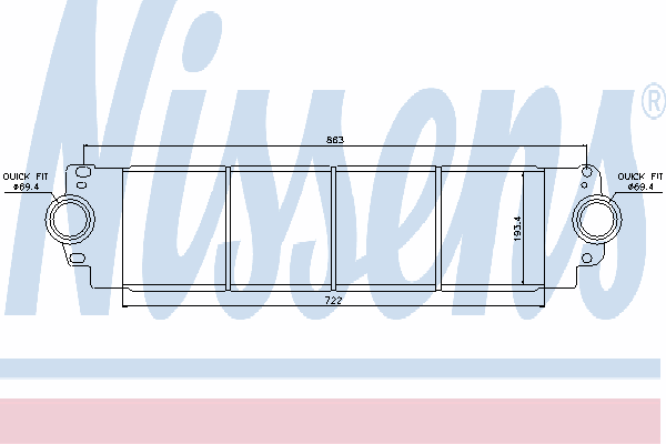 96683 Nissens chłodnica intercoolera