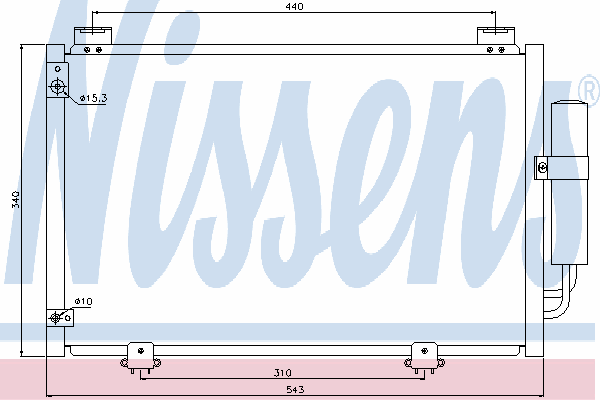 Chłodnica klimatyzacji 94581 Nissens