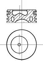 Tłok, komplet do jednego cylindru, STD 3103690000 Yenmak