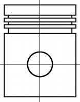 Tłok, komplet do jednego cylindru, STD 3104215000 Yenmak