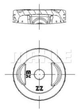 Pierścienie tłokowe na 1 cylinder, STD. 00970N0 Mahle Original