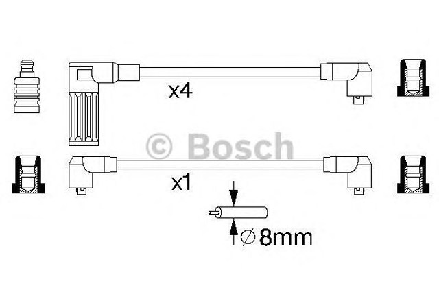 Zestaw przewodów wysokiego napięcia 0986356718 Bosch