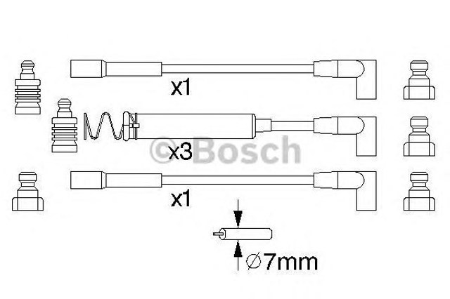 Zestaw przewodów wysokiego napięcia 0986356723 Bosch