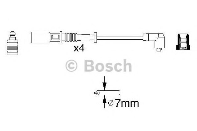 Zestaw przewodów wysokiego napięcia 0986356754 Bosch