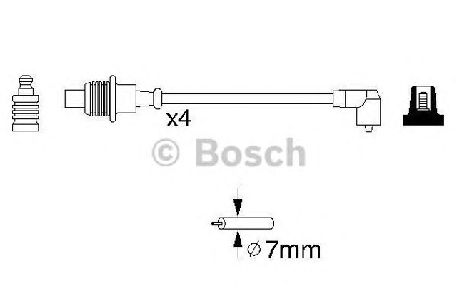 Zestaw przewodów wysokiego napięcia 0986356854 Bosch